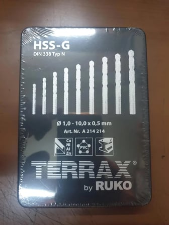 Terrax Matkap Ucu Takımı HSS 19 Parça( 1mm den 10mm e kadar )