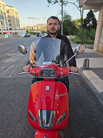 MOTOCAM Küba Grace 50 125 Ön Cam 2023-2025 Model 42cm şeffaf Renkli Elcikli APARATSIZDIR