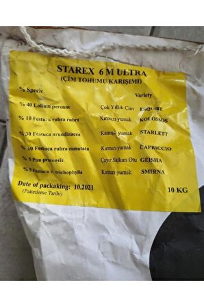 Çim Tohumu Ithal 6li Karışım Starex Grass Seed 6-m Mix 1 Kg Dayanıklı Tamir Çimi