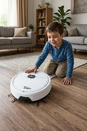 Oyuncak Gerçek Robot Süpürge-Sensörlü, Otomatik Yön Değiştiren Çocuk Oyuncağı