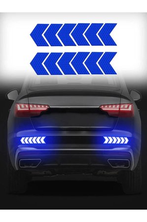 Ok Işareti Reflektörlü Oto Aksesuar Sticker Işıldak Yapıştırıcı