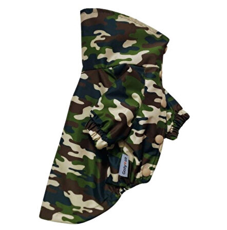 Gedyco Green Camouflage Polarlı Küçük Irk Köpek Yağmurluğu