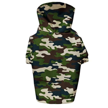 Gedyco Green Camouflage Polarlı Küçük Irk Köpek Yağmurluğu