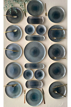 Green Gold 12 Kişilik 21 Parça Kahvaltı Takımı