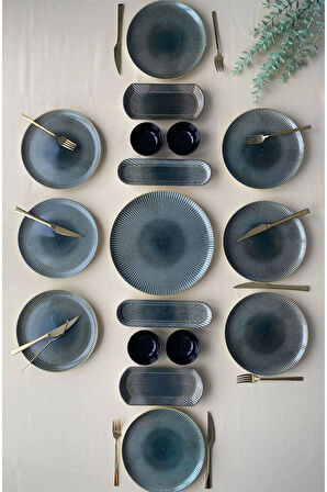 Green Gold 8 Kişilik 17 Parça Kahvaltı Takımı