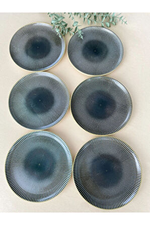 Green Gold 6 Adet Servis/Pasta Tabağı