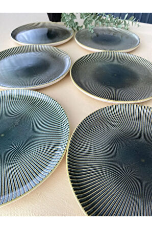 Green Gold 6 Adet Servis/Pasta Tabağı