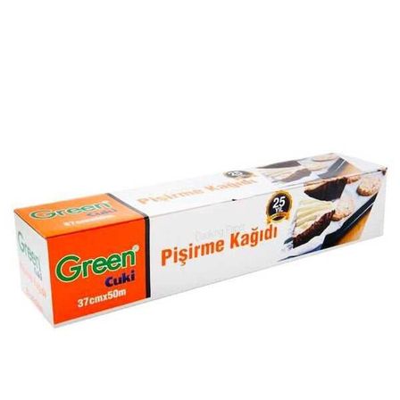 ŞeyliŞeyler - Green Yağlı Pişirme Kağıdı Rulo 37 cm x 50 m Kutulu 3 Adet