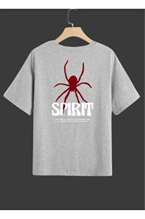 malkoçbey spirint baskılı oversize unisex basic t-shirt