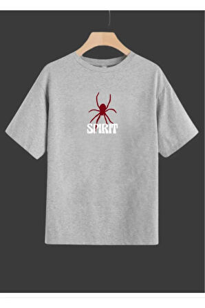 malkoçbey spirint baskılı oversize unisex basic t-shirt
