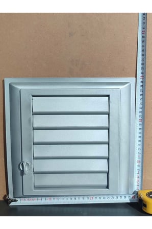 KLC Havalandırma Menfezi Banyo Wc Tuvalet Menfez Plastik Panjur Gri 30x30 Cm.