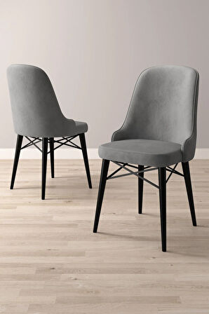 Elizya MDF Siyah Mermer Desen Açılabilir 80x132 Cm 4 Sandalyeli Mutfak Masası Takımı