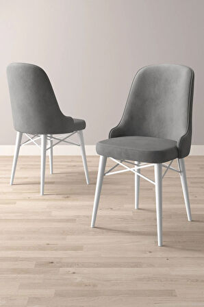 Fonza Beyaz Mermer Desen 80x132 MDF Açılabilir Mutfak Masası Takımı 4  Sandalye