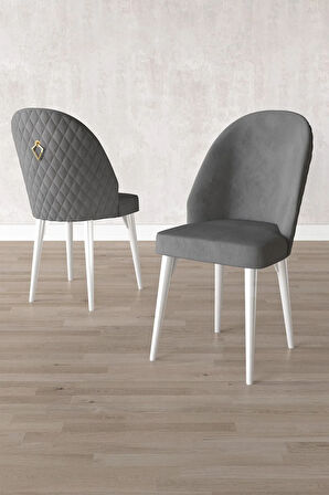Ikon Barok Desen 80x132 MDF Açılabilir Mutfak Masası Takımı 4  Sandalye