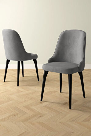 Ikon Siyah Mermer Desen 80x132 MDF Açılabilir Yemek Masası Takımı 4  Sandalye