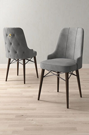 Zera Barok Desen MDF 80x132 Açılabilir Yemek Odası Takımı 4  Sandalye