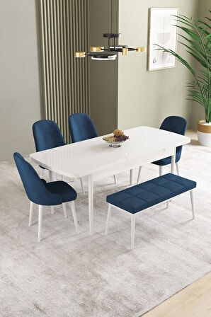 Jusie Meşe Desen 80x132 Açılabilir Yemek Odası Takımı 4  Sandalye