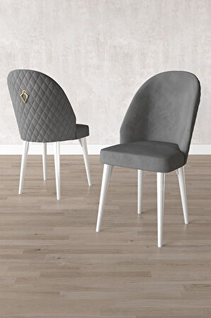 Milas Beyaz 80x132 Açılabilir Mdf Masa Yemek Odası Takımı, Mutfak Takımı 4 Adet Sandalye