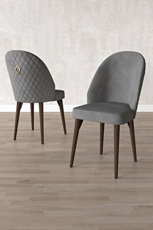 Milas Barok Desen 80x132 MDF Açılabilir Yemek Masası Takımı 4  Sandalye