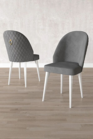 Milas Beyaz 80x132 MDF Açılabilir Yemek Masası Takımı 4  Sandalye