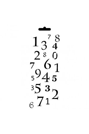 Stencıl Şablon 10*25cm Mu58