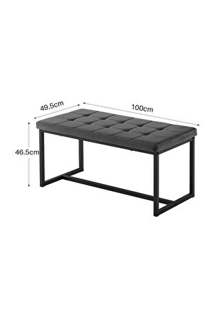  Silla Modern Metal Ayaklı Bench