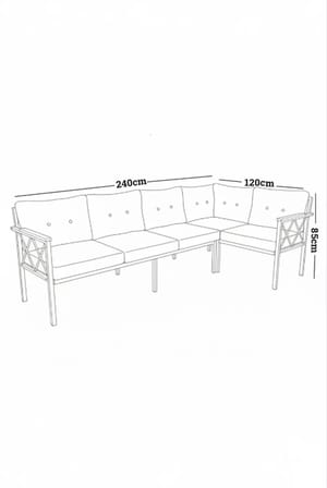 Miami Köşe Koltuk Takımı , 3+2 Balkon-bahçe-kafe-çay Seti-koltuk Takımı-mutfak Köşesi