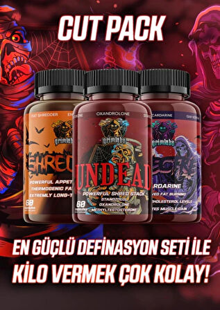 Grimlabs Cut Yağ yakıcı Definasyon Paketi Undead Shredder Fat Burner Cardarine Mix Seti