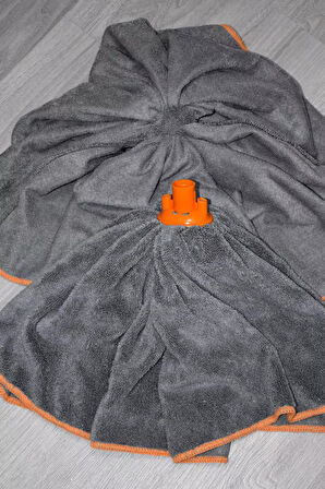 Gri Mega Boy Lüks Kalite Mikrofiber Paspas Mop Yedek Ucu ( 1 Adet )