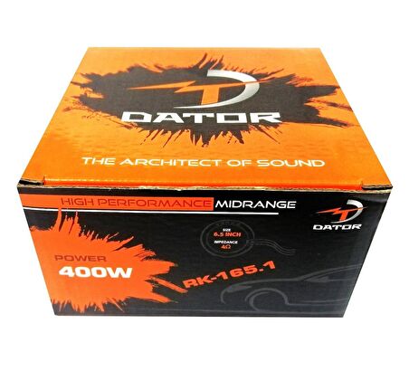 Dator 16 Cm Midrange RK-165.1 100W RMS 400W Maksimum Güç Bullet Göbek