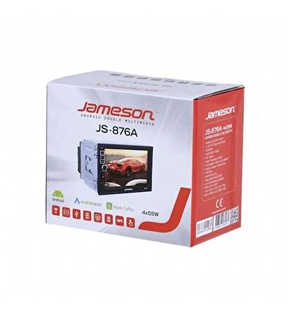 Garaj Dünyası Jameson JS-876A 4X55W Ses Çıkış Gücü CAR Play Android 12 Double Multimedya Teyp