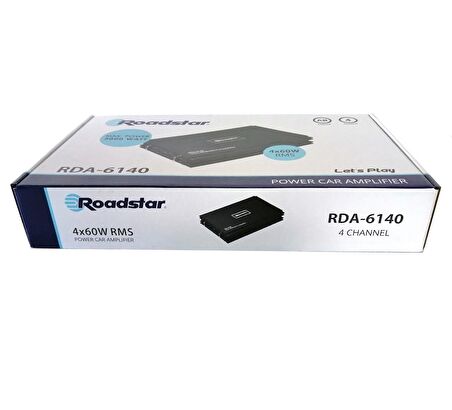 Roadstar RDA 6140 4 Kanal AB Klass Amfi 3000W 4x60W RMS Yeni Seri