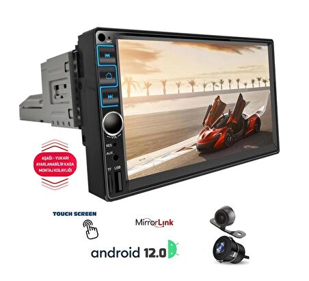 Twogo Go Şahin Up And Android 12 Carplay 7 Inch 2GB Ram 32 GB Hafıza Amfi Çıkışlı 4*60W Oto Teyp