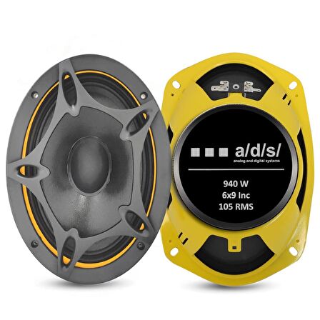 ADS AD-69 Oto Midrange Oval 6X9 İnç 940 Watt Kapaklı 2 Adet