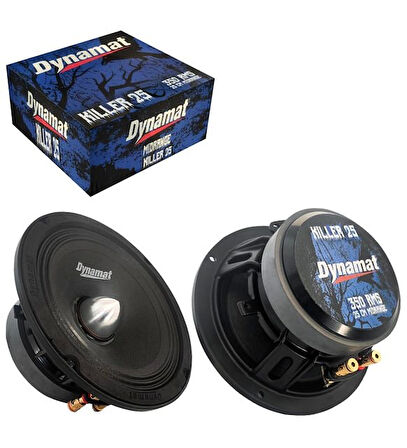 Dynamat Killer-25 Oto Midrange 25cm 350 Watt RMS (2 Adet)