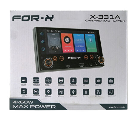 For X X-331A 7 Inch 2-32GB Android Double Teyp USB/BT/AUX/Android Auto/4*60W/Carplay