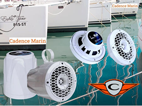 Cadence Wake Tower Marine Hoparlör + Tweeter Marine Horn 8' Inch