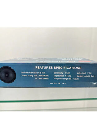 Edison ED-TR65 Oto Midrange 16 Cm 400W Maksimum 80W RMS