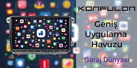 Konfulon 9 Inch Volkswagen Multimedya 2-32 GB Android Kapasitif Dokunmatik Ekran Soğutma Fanlı