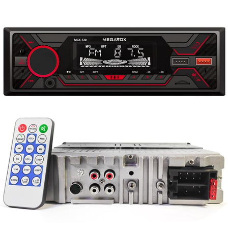 MEGAVOX MGX-720 Oto Teyp 4X60 Watt Bluetooth 2xUsb Sd Fm Aux 7 Renk