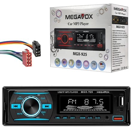 MEGAVOX MGX-925 Oto Teyp 4X50 Watt Bluetooth 2xUsb Fm Aux 7 Renk