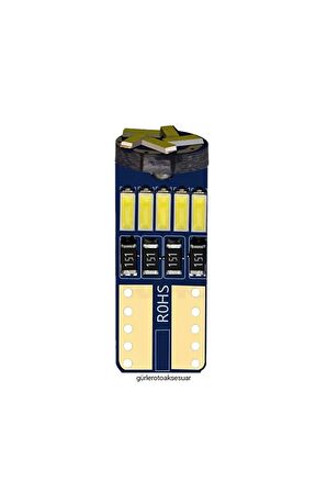 10 Adet T10 Led Ampül 12v Beyaz 15 Ledli