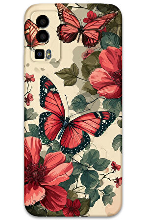 GM 23 Uyumlu Kelebek Desenli Telefon Kılıfı + Ekran Koruyucu - 5795