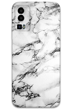 GM 23 Uyumlu Mermer Desenli Telefon Kılıfı + Ekran Koruyucu - 5817