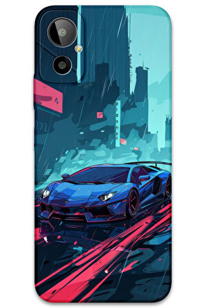 GM 23 SE Uyumlu Araba Desenli Telefon Kılıfı + Ekran Koruyucu - 5763