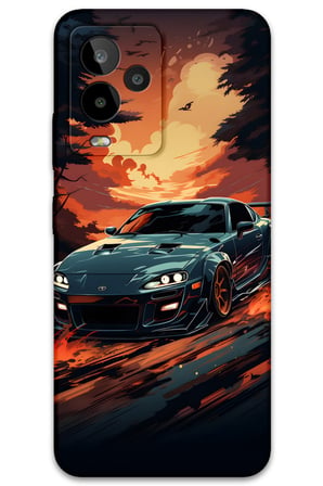 GM 24 Pro Uyumlu Araba Desenli Telefon Kılıfı + Ekran Koruyucu - 5766