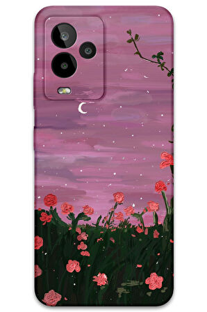 GM 24 Pro Uyumlu Çiçek Desenli Telefon Kılıfı + Ekran Koruyucu - 5793