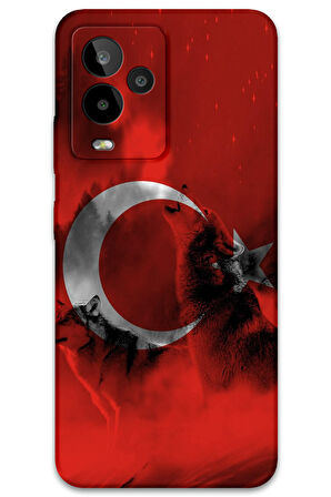 GM 24 Pro Uyumlu Türk Bayrağı Desenli Telefon Kılıfı + Ekran Koruyucu - 5854