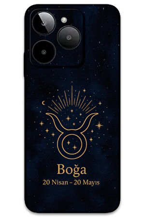GM Era 30 Uyumlu Boğa Burcu Desenli Telefon Kılıfı + Ekran Koruyucu - 5769