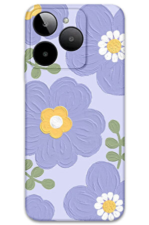 GM Era 30 Uyumlu Çiçek Desenli Telefon Kılıfı + Ekran Koruyucu - 5799